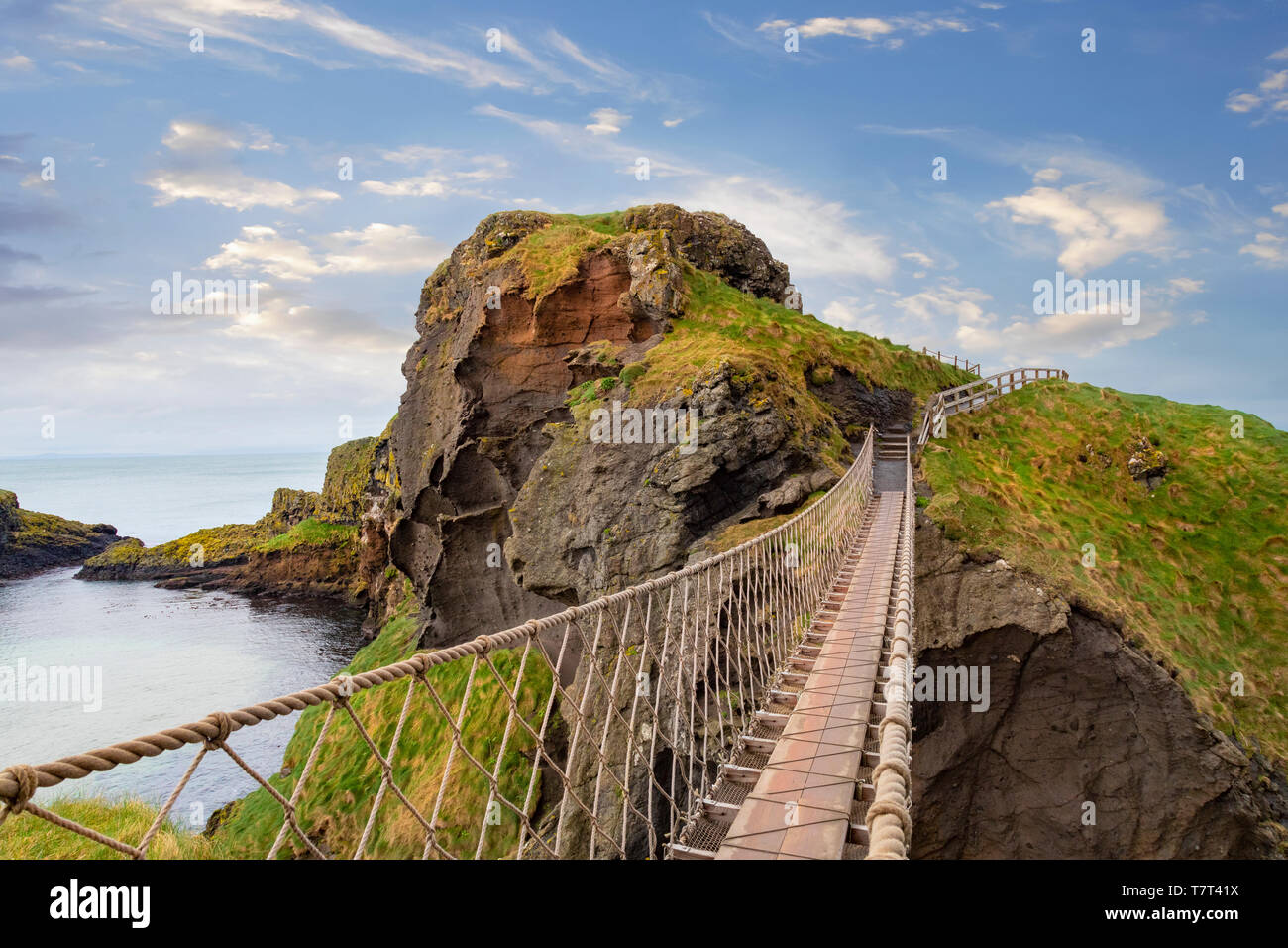 National Trust Carrick A Rede Rope Bridge In Ballintoy Northern
