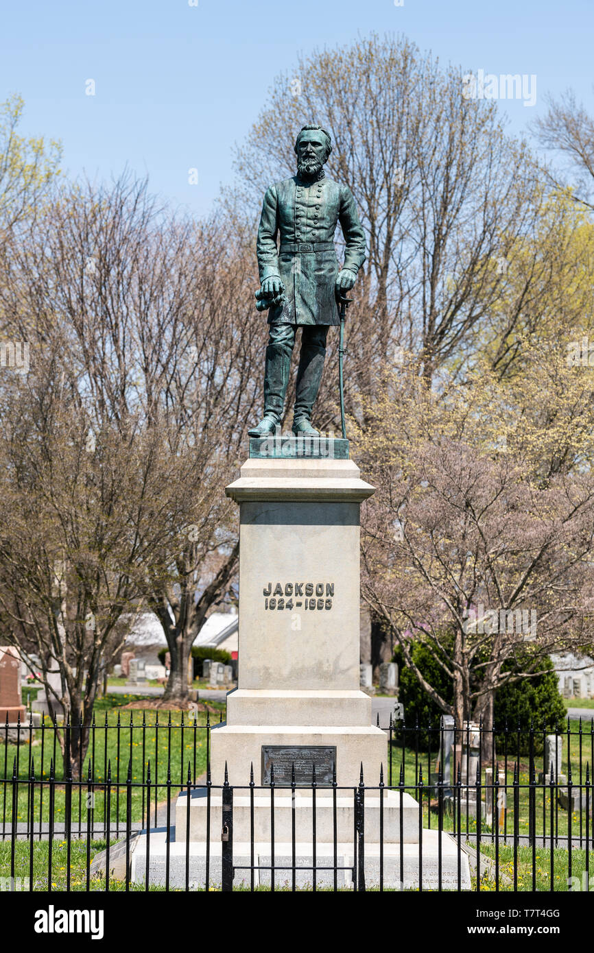Lexington, USA April 18, 2018 Stonewall Jackson Memorial Cemetery