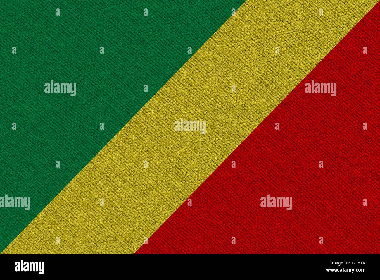 Congo fabric flag. Patriotic background. National flag of Congo Stock ...
