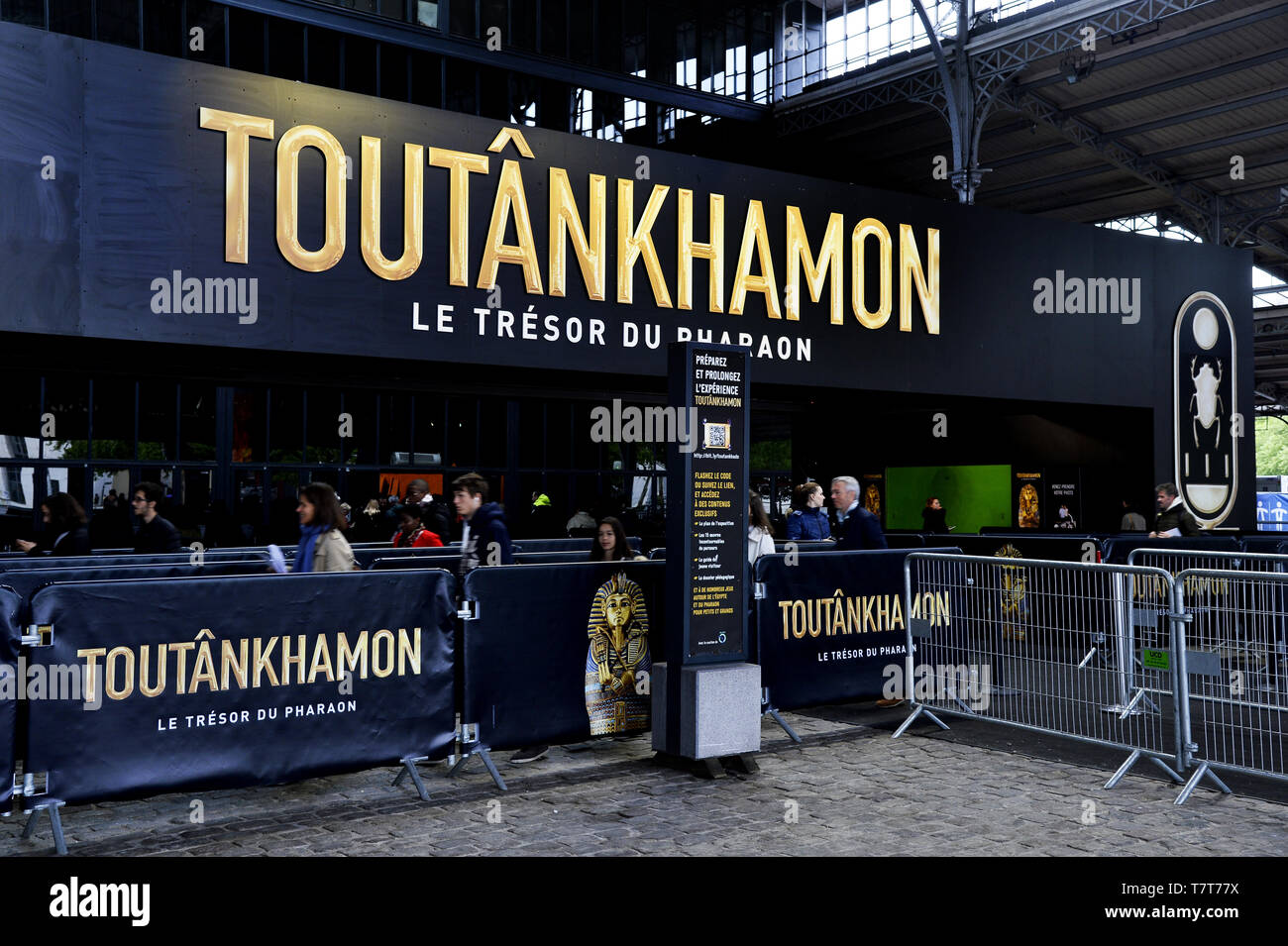 2019 Toutankhamon Exhibition in Paris - La Villette - France Stock Photo