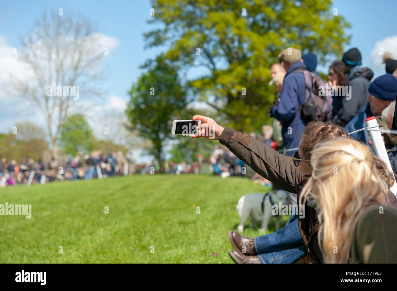 Badminton, Gloucestershire, United Kingdom, 4th May 2019, Selfie Time during the Cross Country Phase of the 2019 Mitsubishi Motors Badminton Horse Trials, Credit:Jonathan Clarke/Alamy Stock Photo Stock Photo