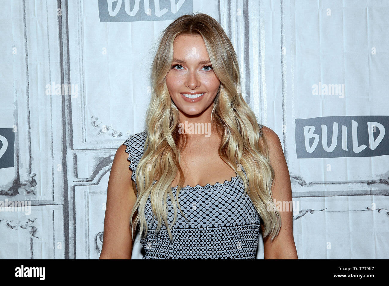 New York, USA. 8 May, 2019. Camille Kostek at the BUILD Series discussing the 2019 Covers of Sports Illustrated Swimsuit Issue at BUILD Studio. Credit: Steve Mack/Alamy Live News Stock Photo