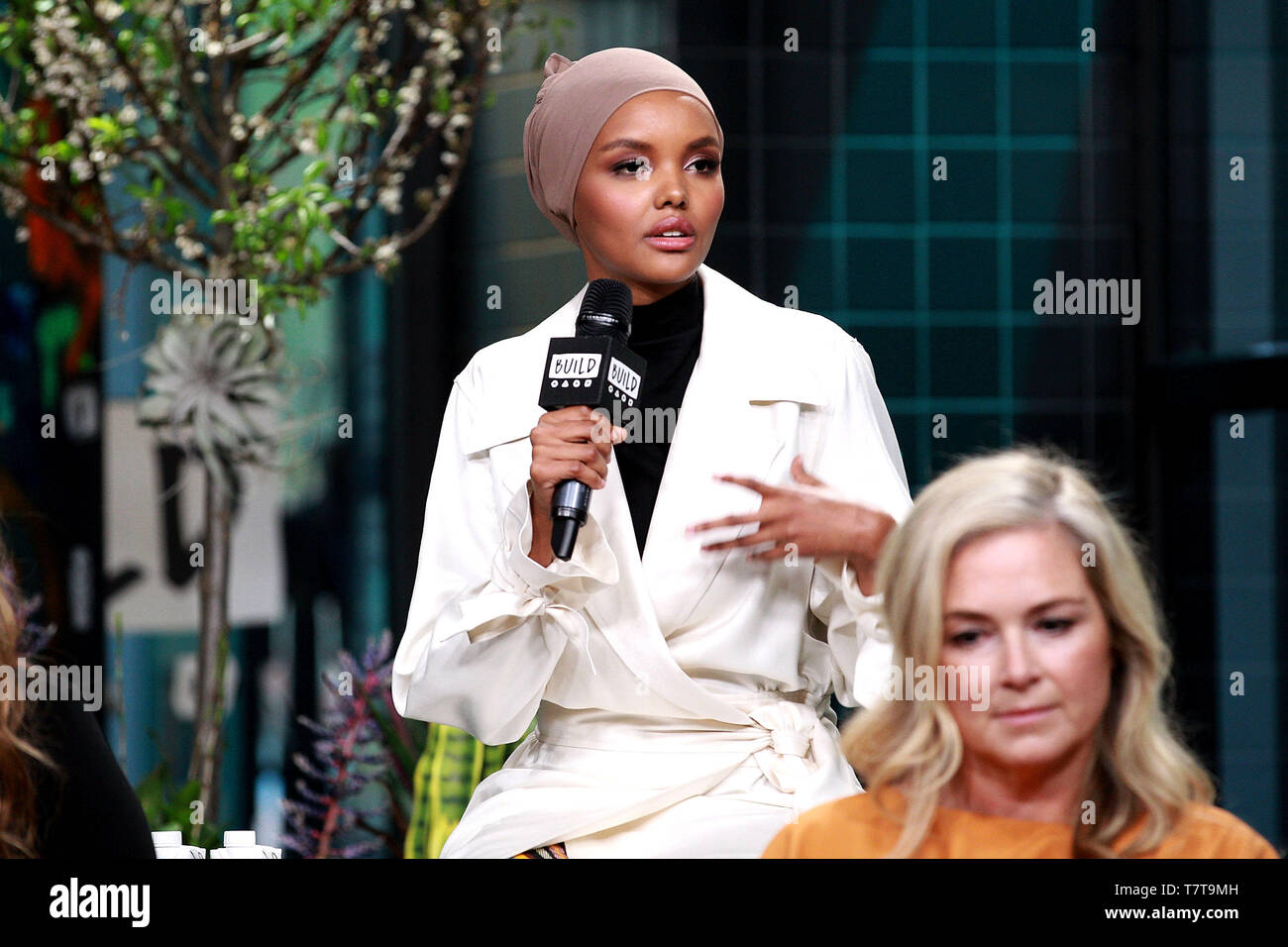 New York, USA. 8 May, 2019. Halima Aden at the BUILD Series discussing ...