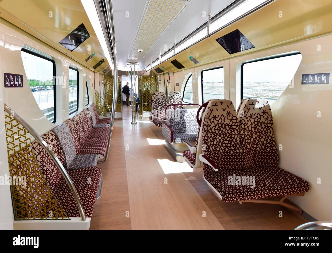 Doha metro train interior hi-res stock photography and images - Alamy