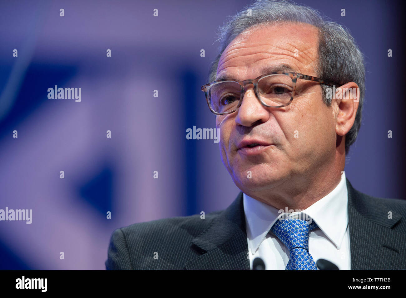 Marcelino FERNANDEZ VERDES, Fernández, CEO, Chairman of the Management Board, at his speech, Annual General Meeting of Hochtief AG at Messe Essen, Congress Center, on 07.05.2019 Â | usage worldwide Stock Photo