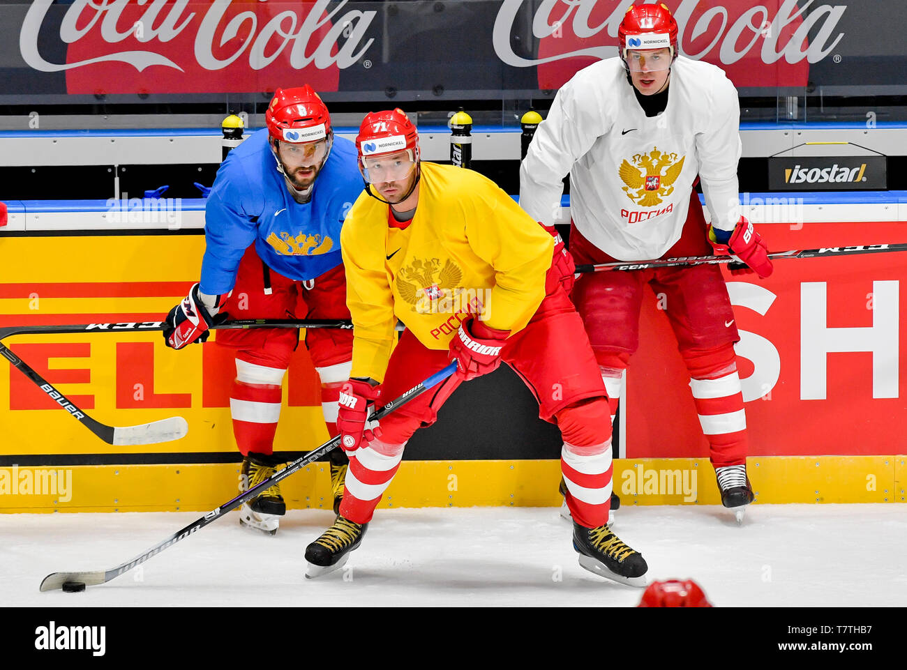 Russian Ice Hockey Players Alexander Ovechkin Ilya Kovalchuk And Evgeni Malkin Attend A