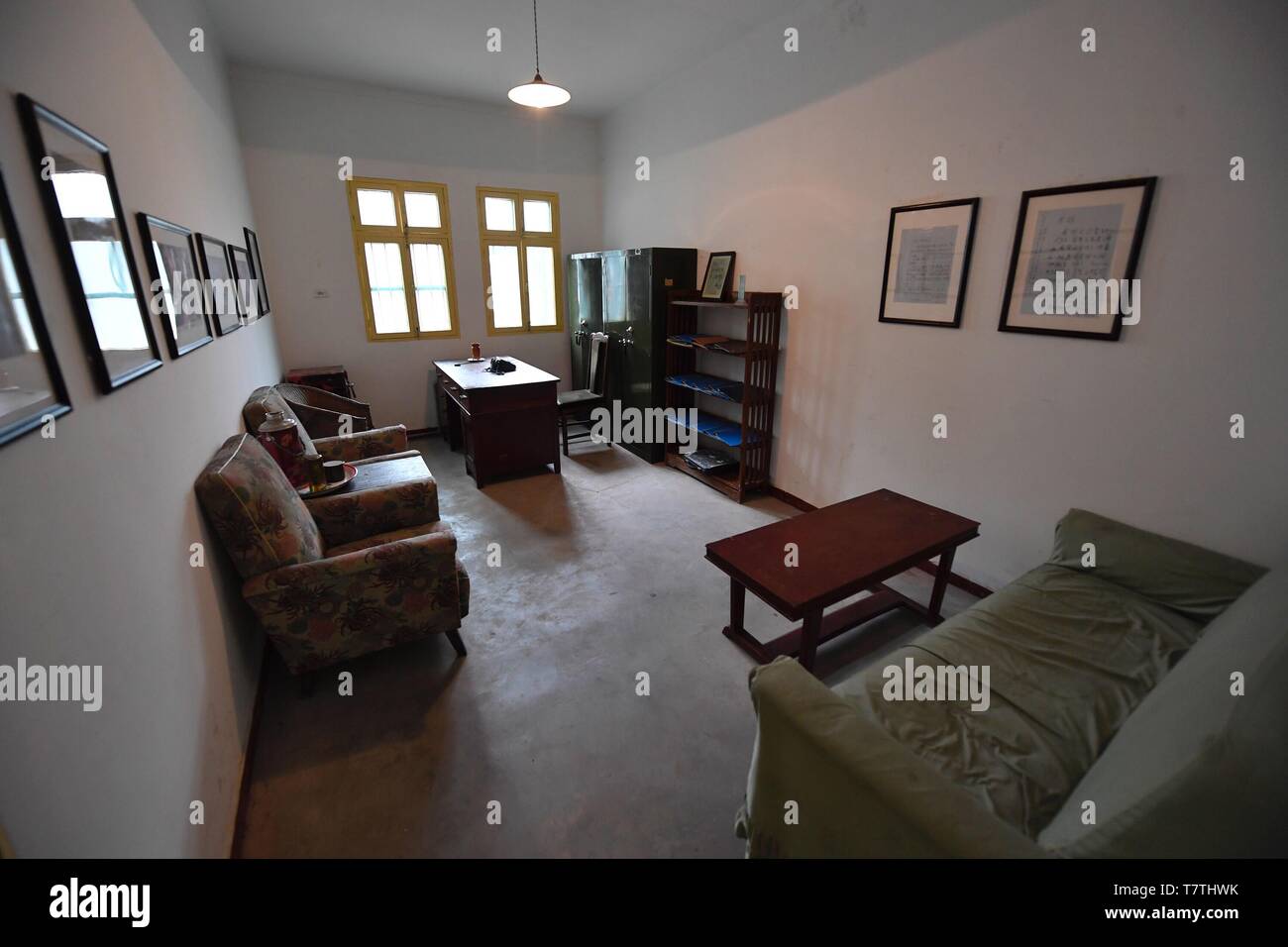 Chengdu May 9 19 Xinhua Photo Taken On April 23 19 Shows The Study Of The Former Residence Of Deng Jiaxian A Chinese Nuclear Physicist At The Liangdancheng Meaning