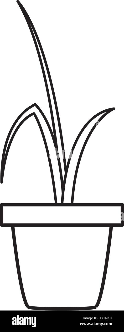 houseplant in pot icon vector illustration design Stock Vector Image ...