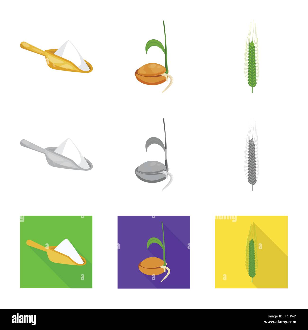 Vector design of agriculture and farming icon. Collection of ...