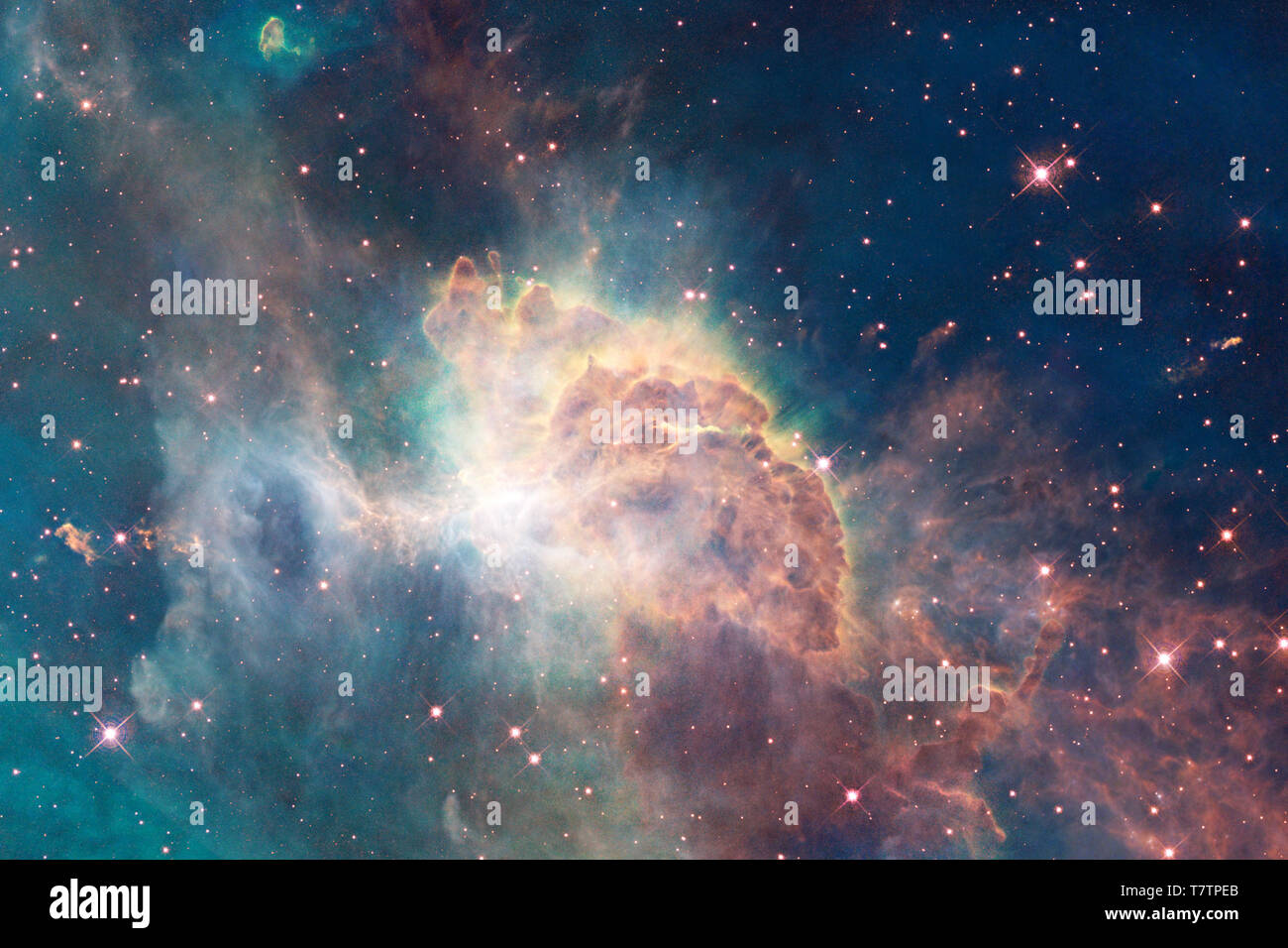 Nebula an interstellar cloud of star dust. Outer space image. Elements