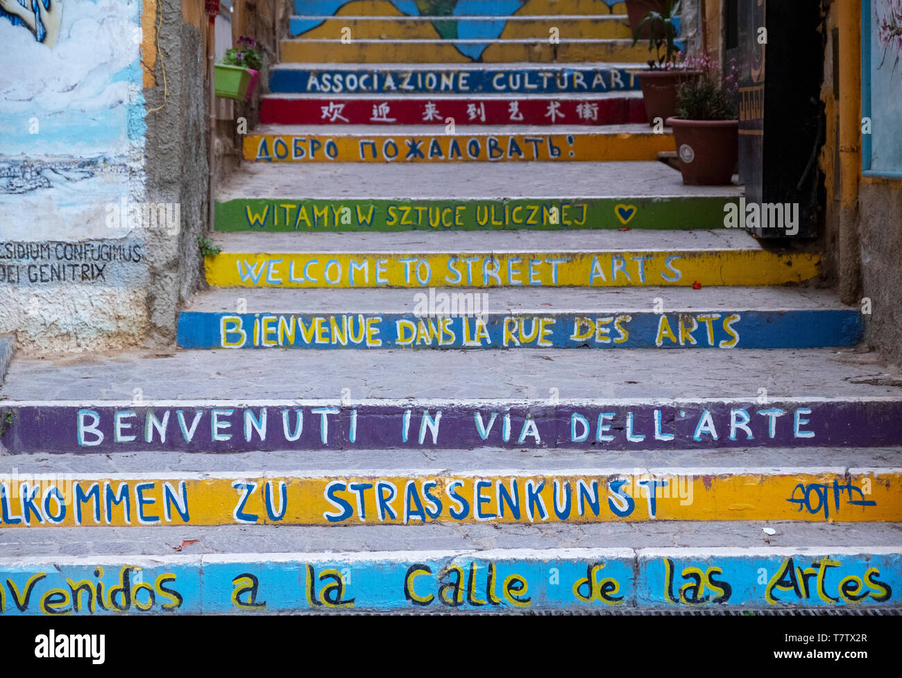 Painted steps agrigento hi-res stock photography and images - Alamy