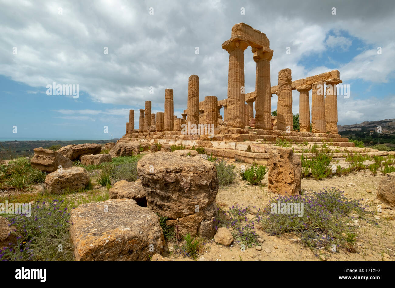 Temple of Juno, Valley of the Temples, Agrigento, Sicily, Italy Stock Photo