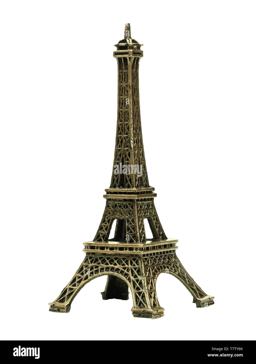 Eiffel tower paris france souvenir isolated on white Stock Photo - Alamy