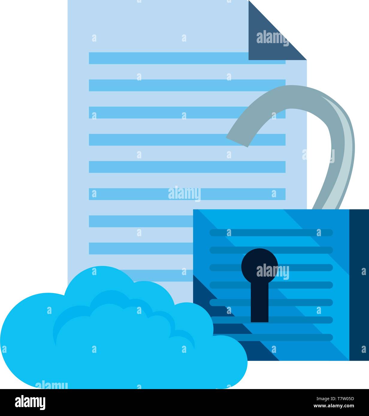 cloud computing padlock information cybersecurity data protection ...
