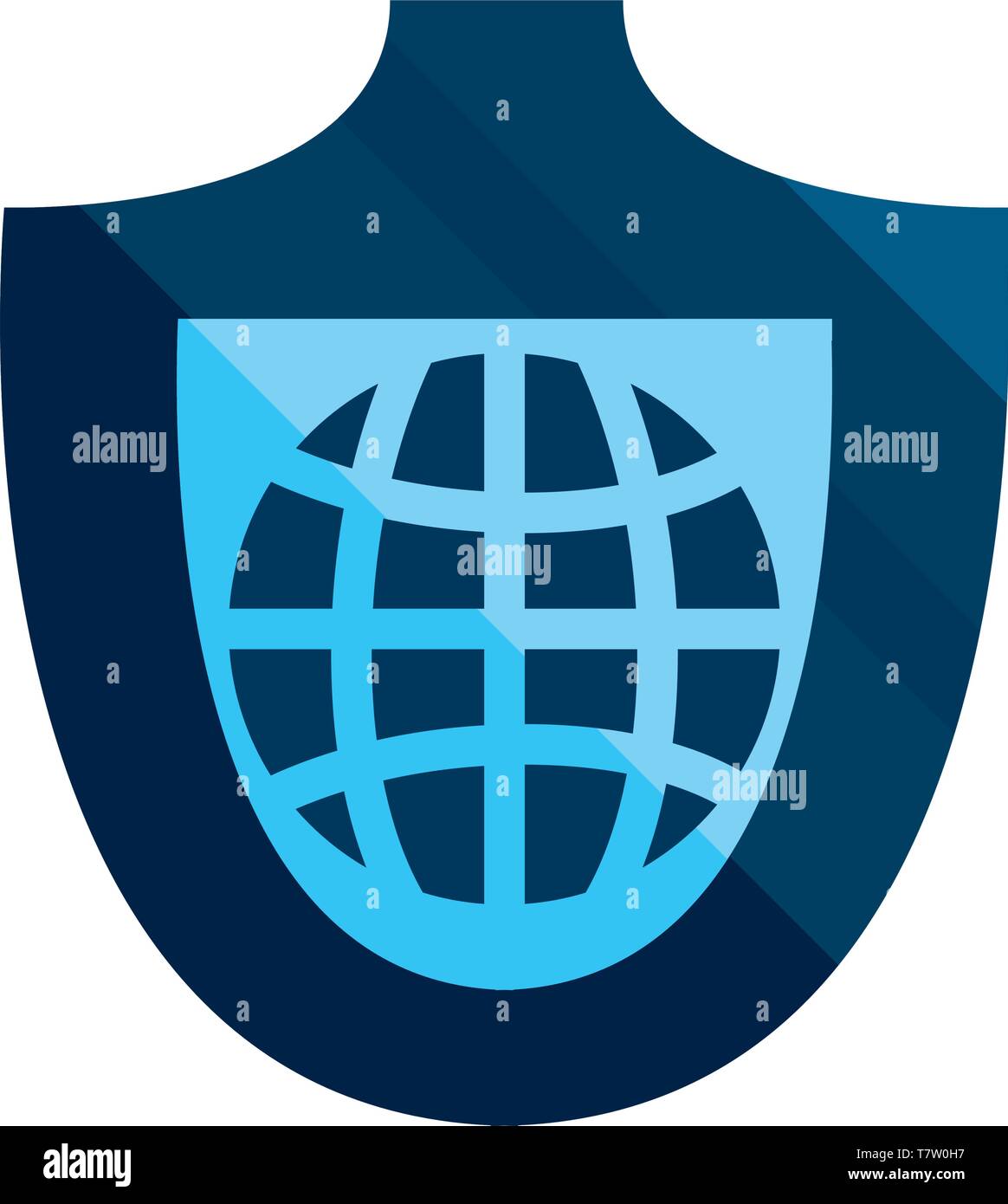 shield world connected cybersecurity data protection vector ...