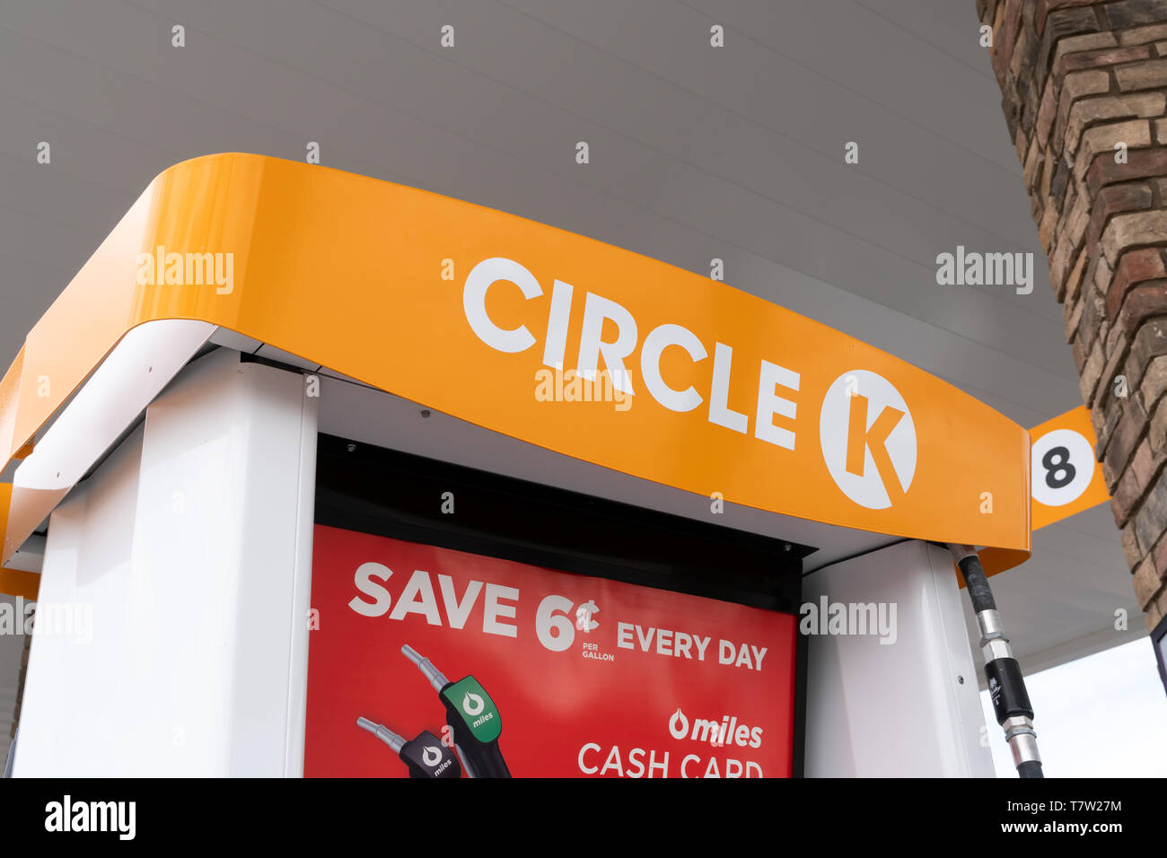 YUMA,AZ/USA APRIL 12, 2019 Circle K gasoline station pump and