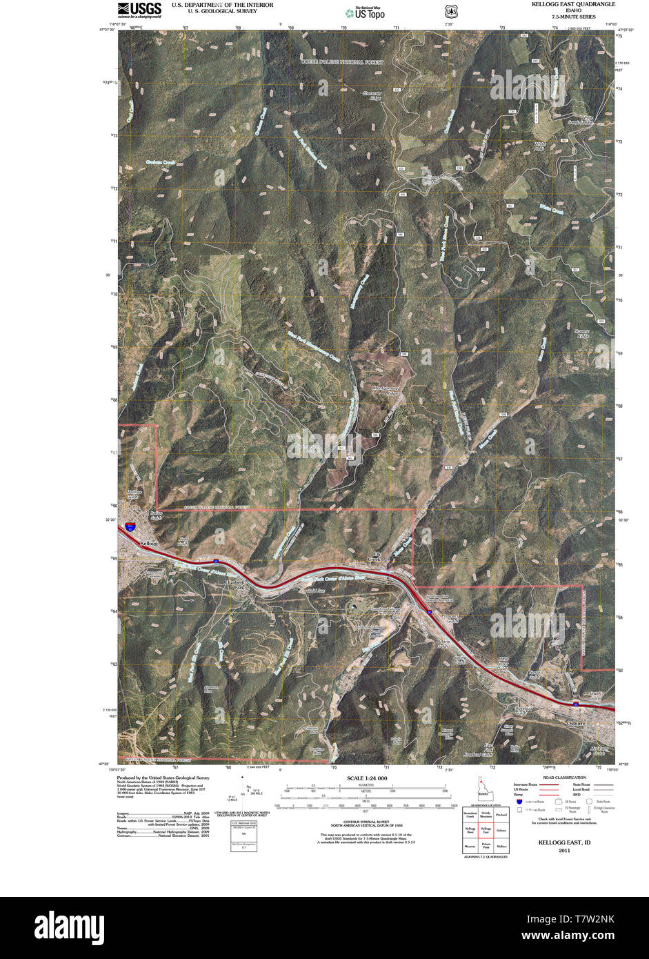 Kellogg idaho map Cut Out Stock Images & Pictures Alamy