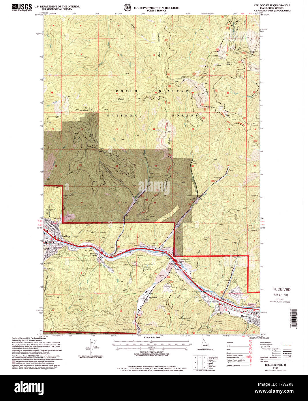 Map of kellogg hi-res stock photography and images - Alamy