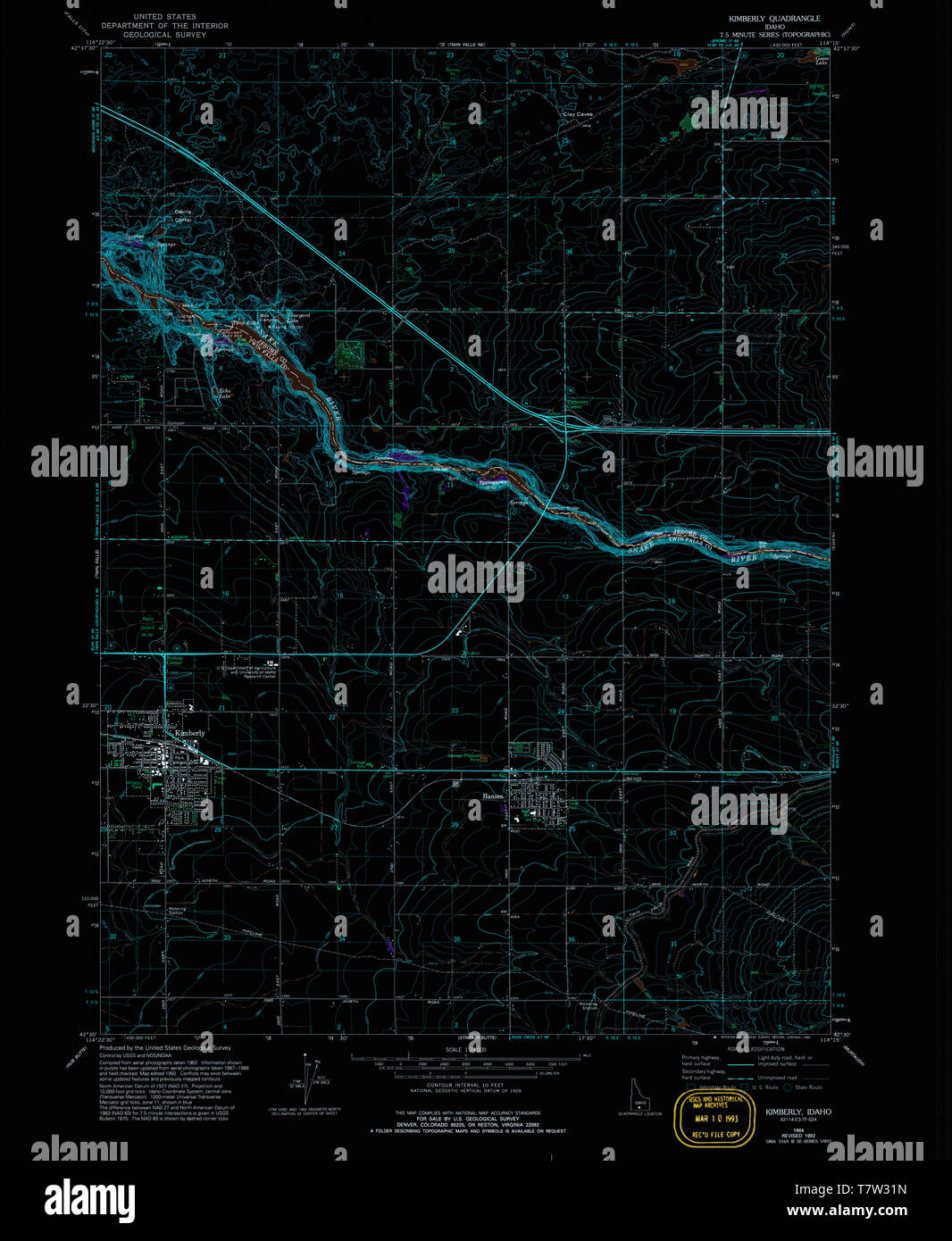 Kimberly idaho map hires stock photography and images Alamy