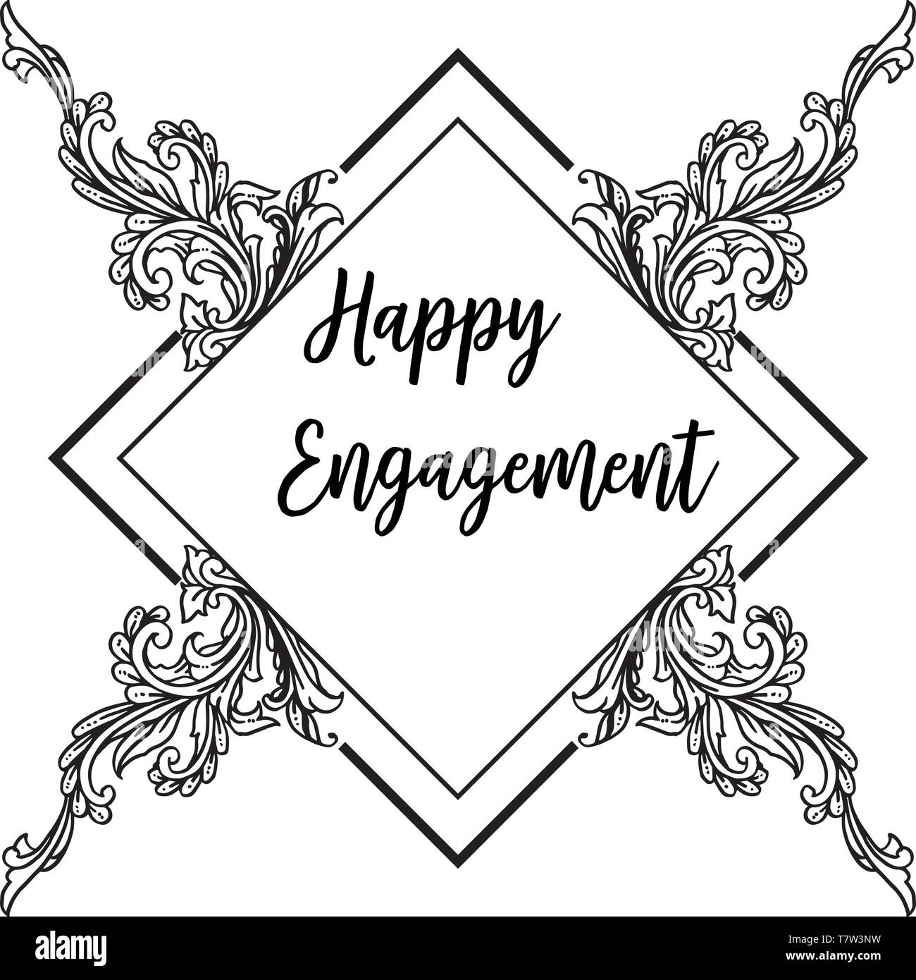 Vector illustration various pattern happy engagement with ...