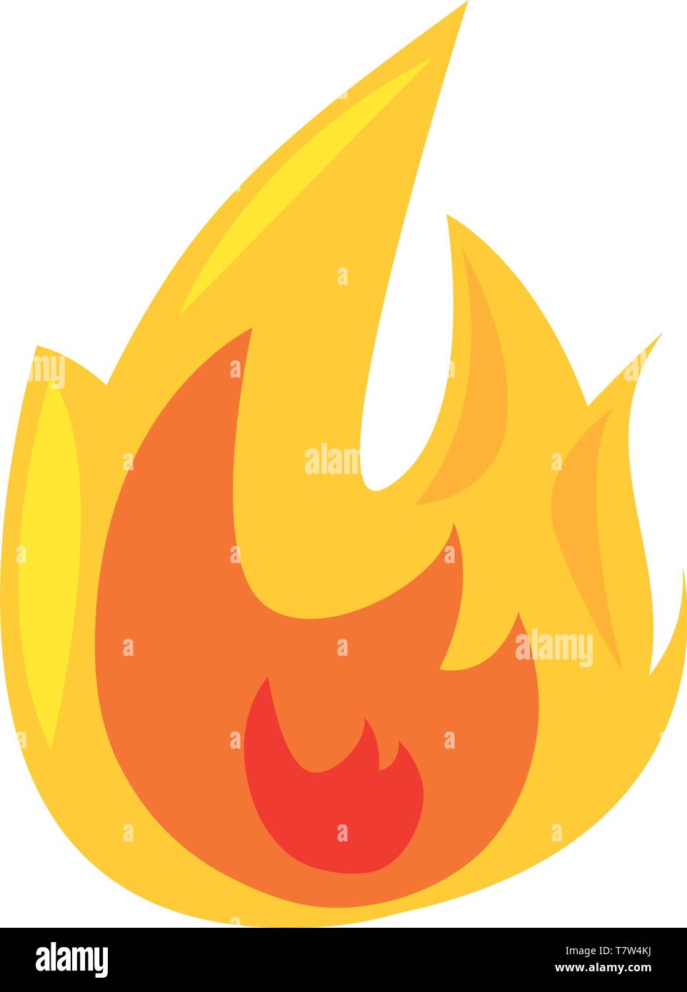 fire flame hot icon on white background vector illustration Stock ...
