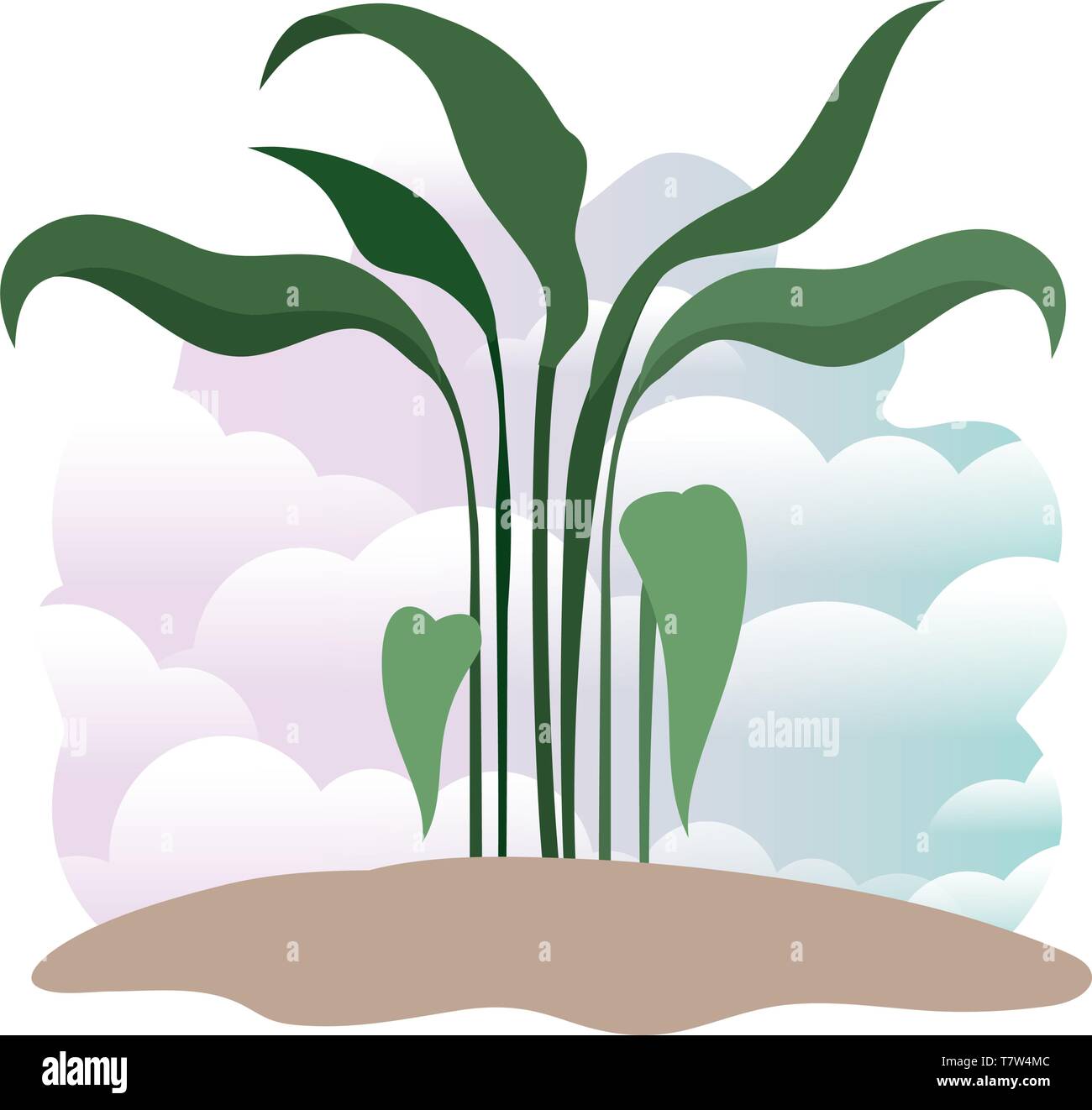 plant in landscape isolated icon Stock Vector Image & Art - Alamy