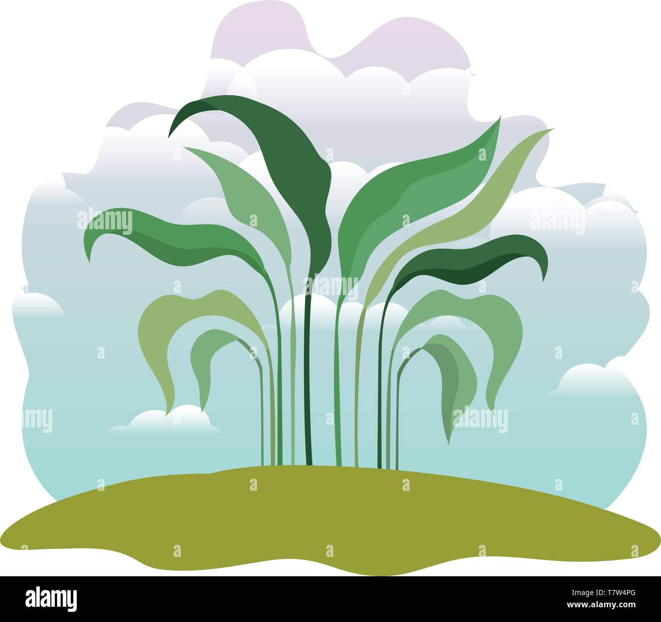 plant in landscape isolated icon Stock Vector Image & Art - Alamy