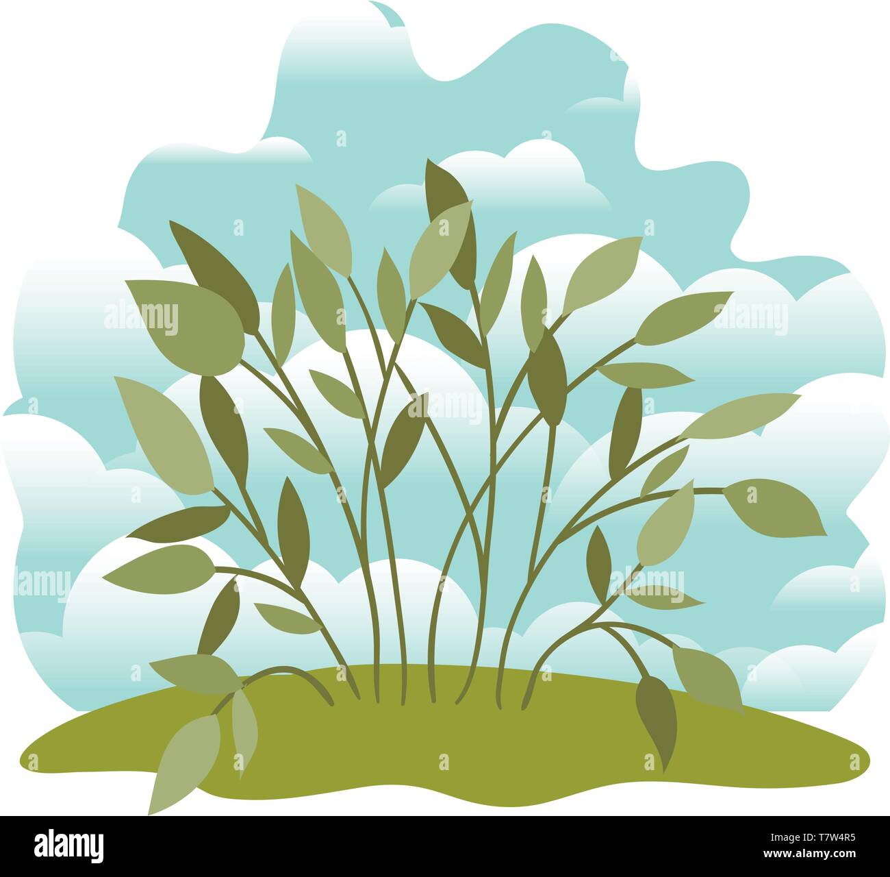 plant in landscape isolated icon Stock Vector Image & Art - Alamy