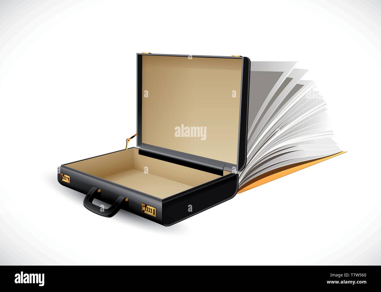 Open empty suitcase Stock Vector Images - Alamy
