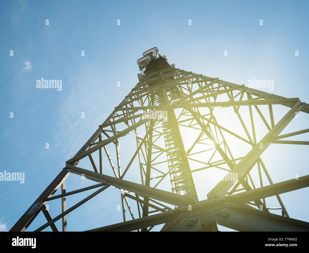 View from below low angle view with high efficiency communication