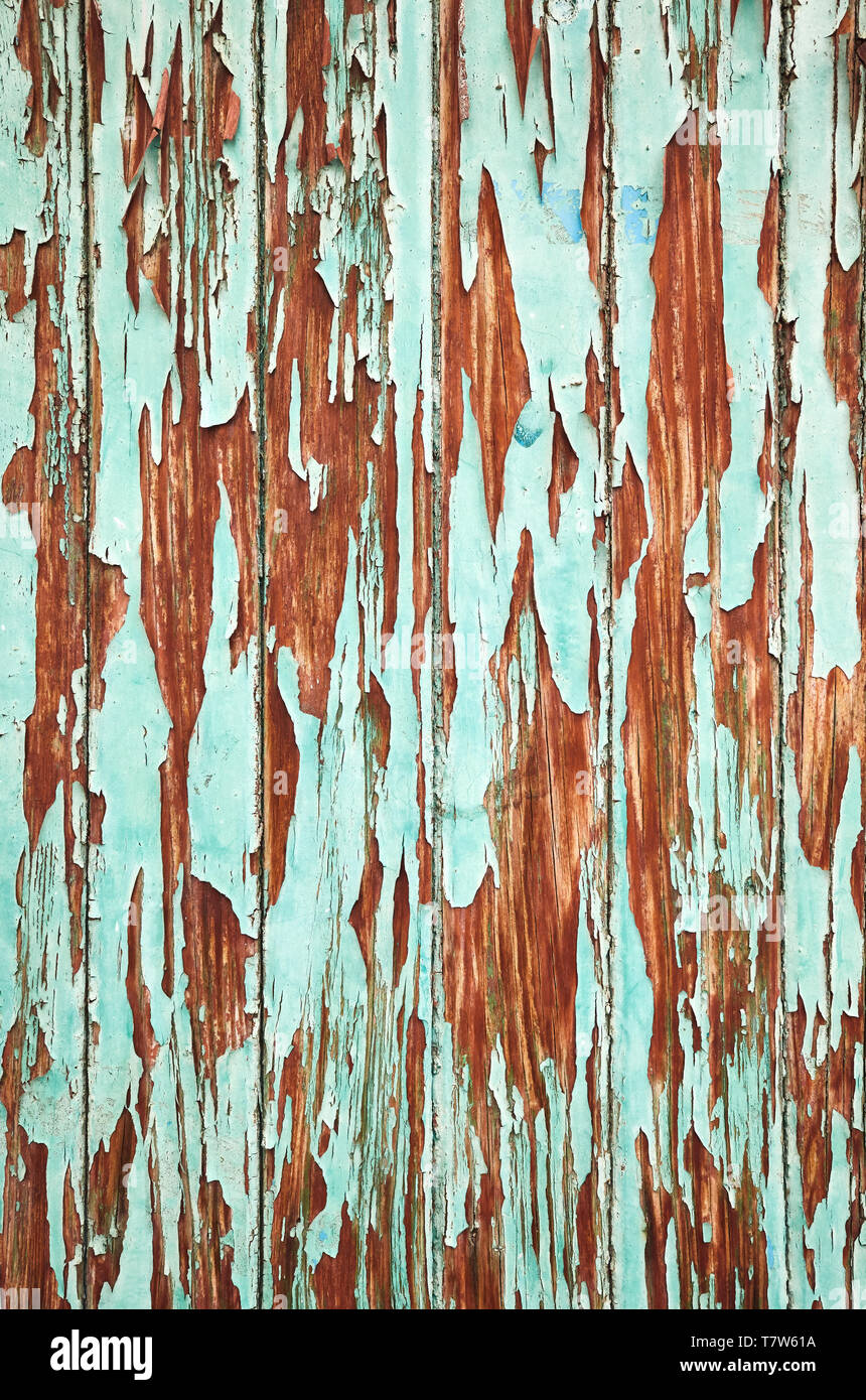 An old wooden wall with peeling paint, background or texture Stock ...