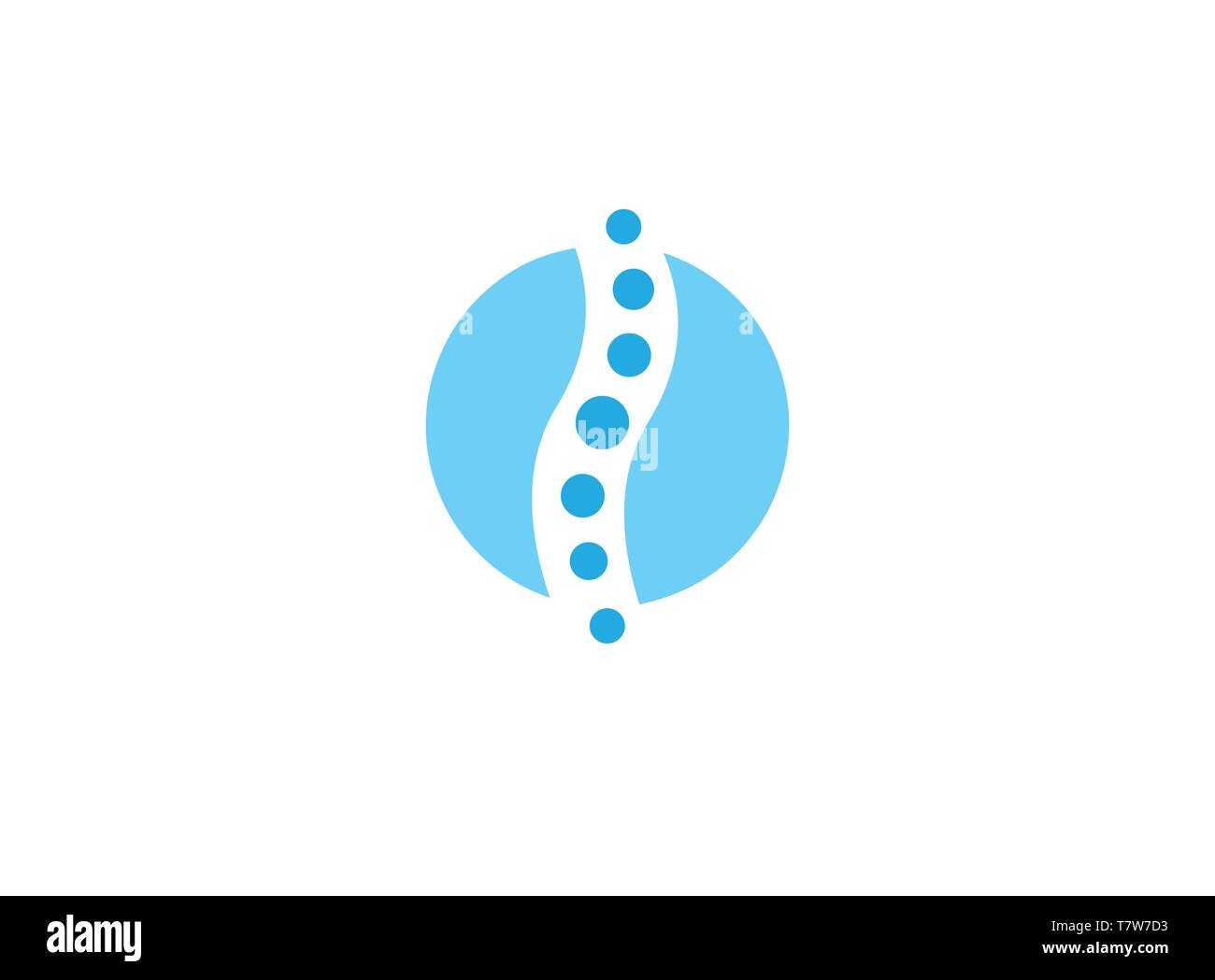 Circle sphere a spinal cord for medical logo design vector Stock Vector