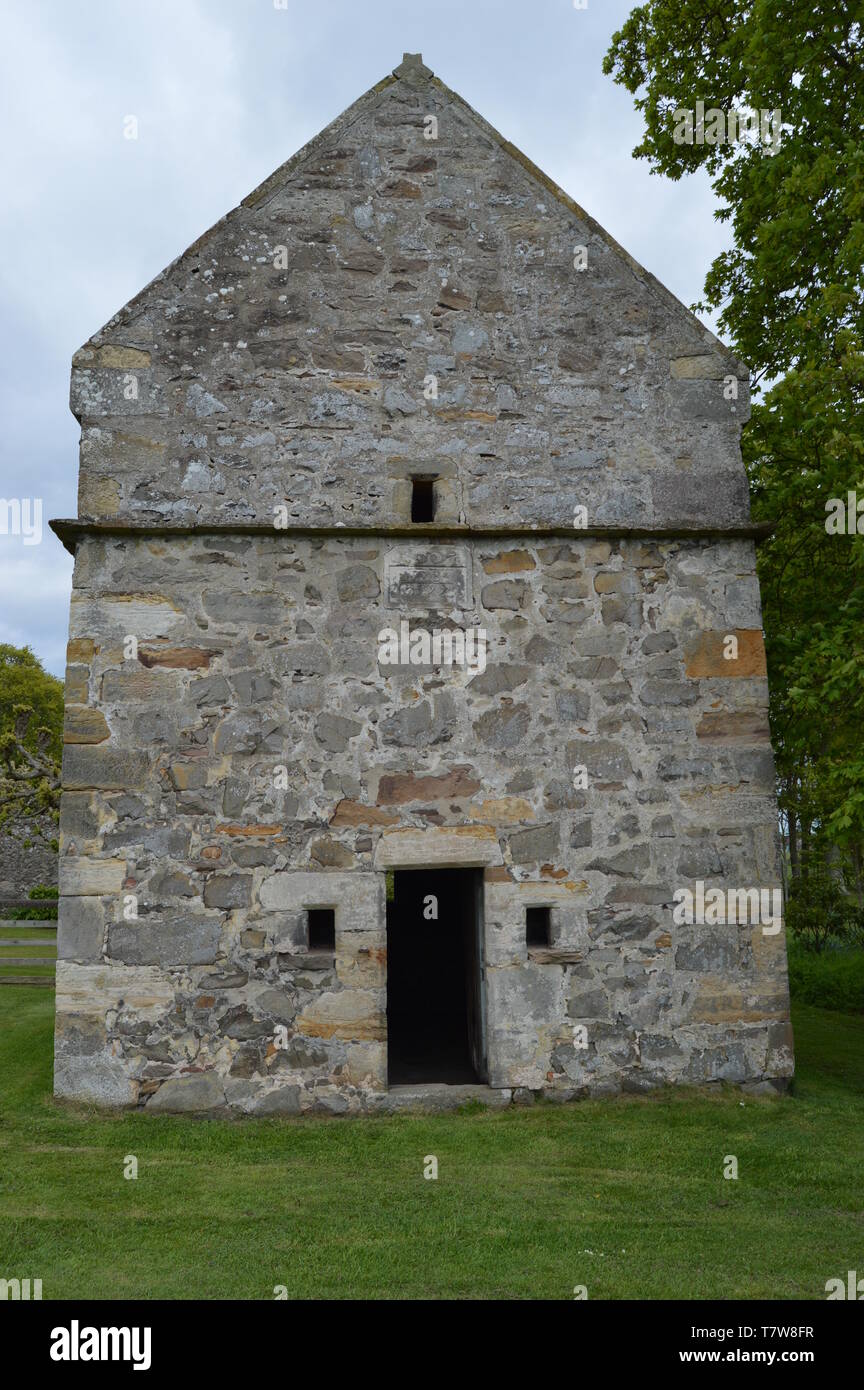 Dovecote at16th Century Earlshall Castle, Leuchars, near St Andrews, Fife, Scotland. 2019 Stock Photo