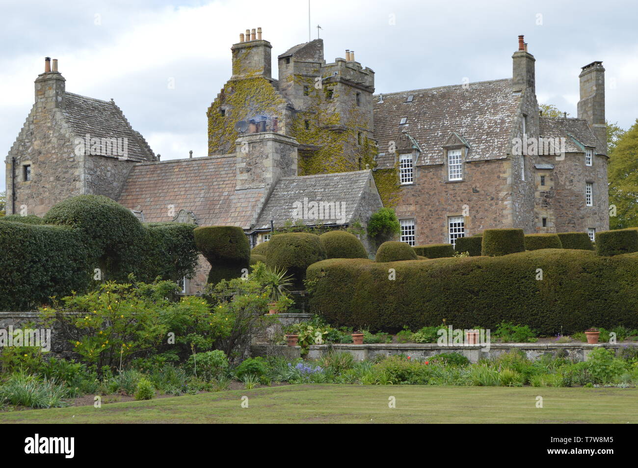 16th Century Earlshall Castle, Leuchars, Fife, Scotland, May 2019 Stock