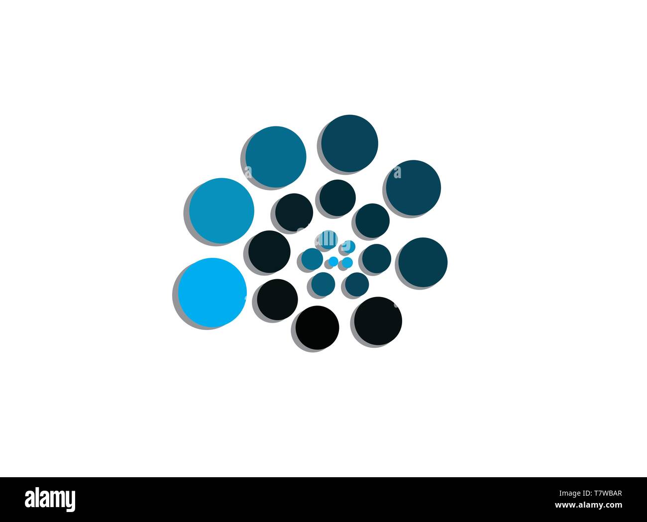 Coaching icon gradient vector spiral circles symbol of development design illustrator Stock Vector