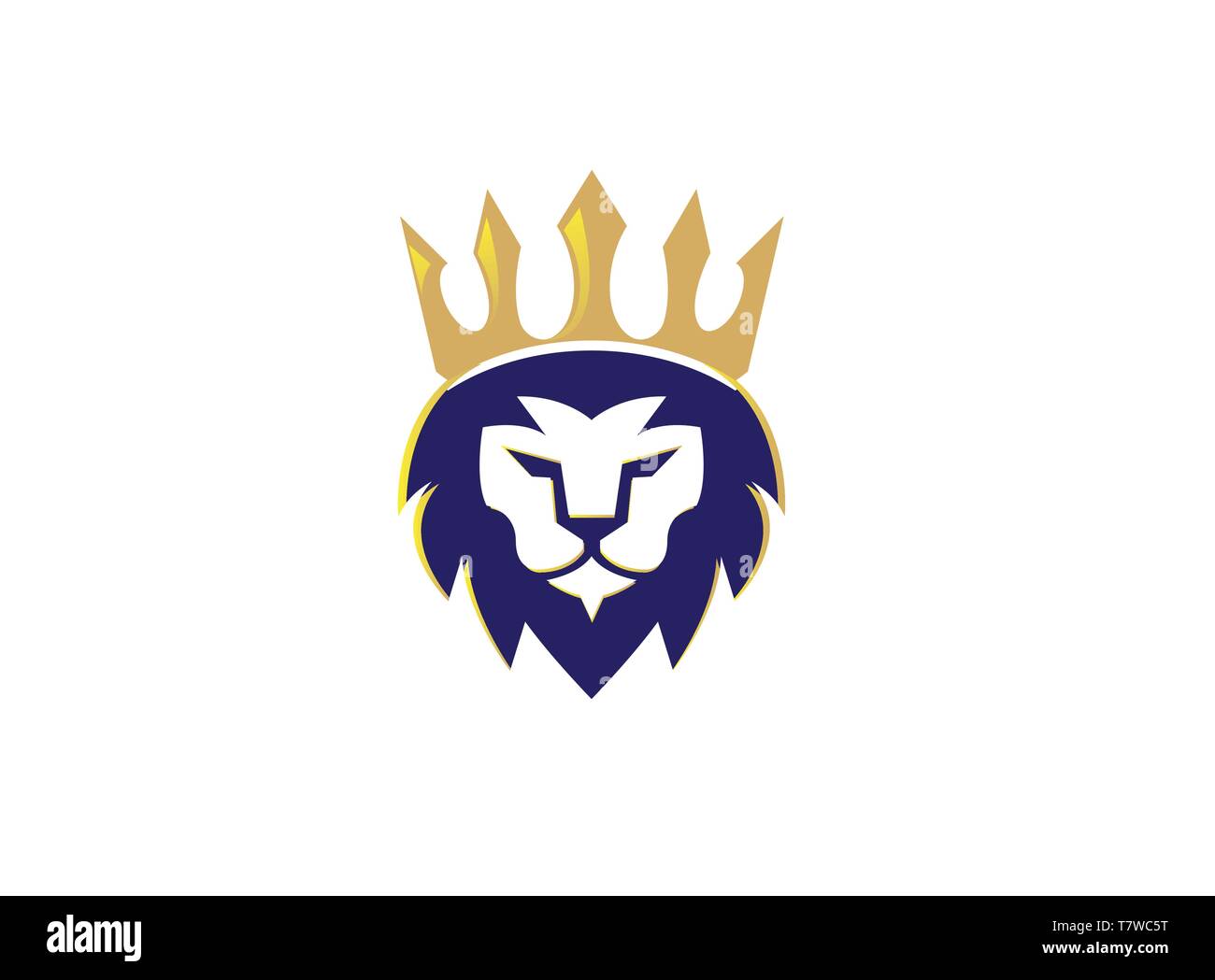 Lion head and crown in the top logo design illustration, animal king symbol  Stock Vector Image & Art - Alamy