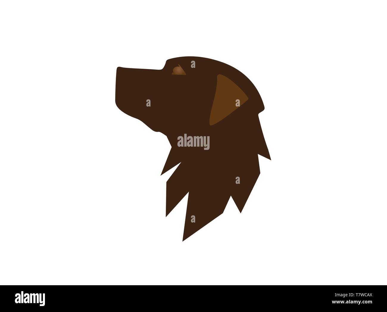 Head dog icon for logo design vector, pet symbol Stock Vector