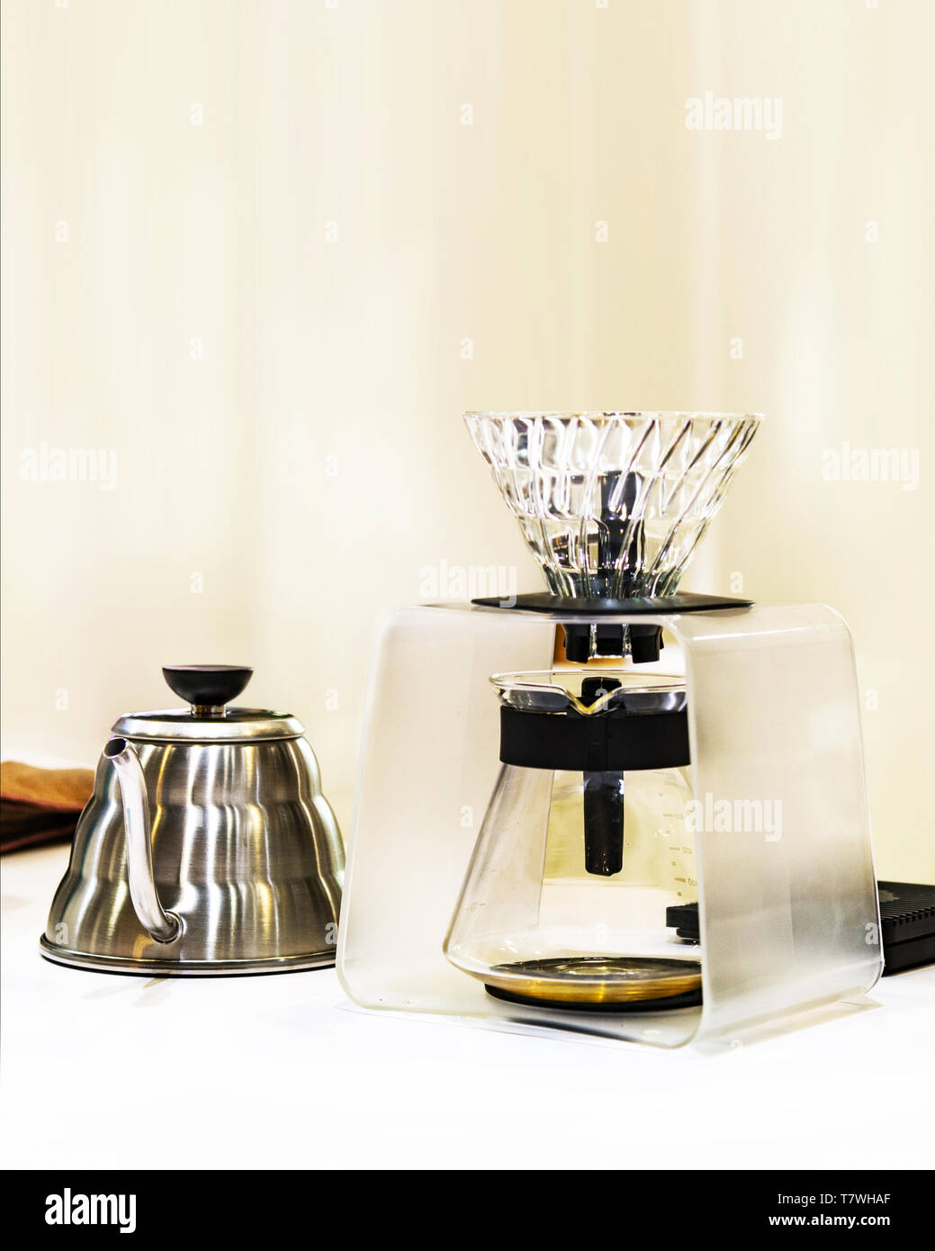 Coffee drip set, Making coffee dripping in coffee shop Stock Photo Alamy