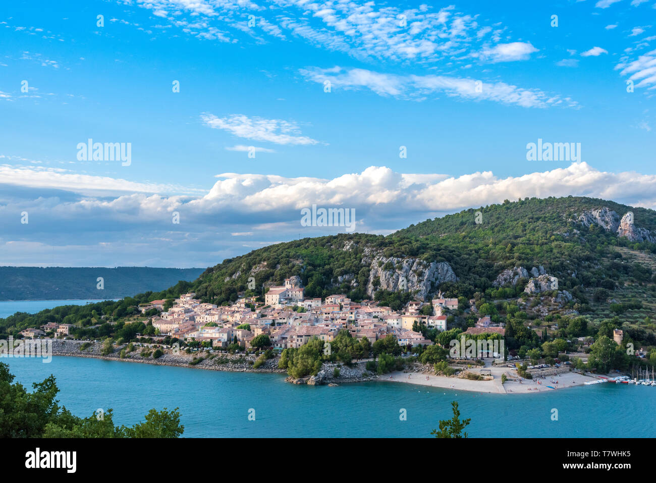 Village of Bauduen in the south of France Stock Photo