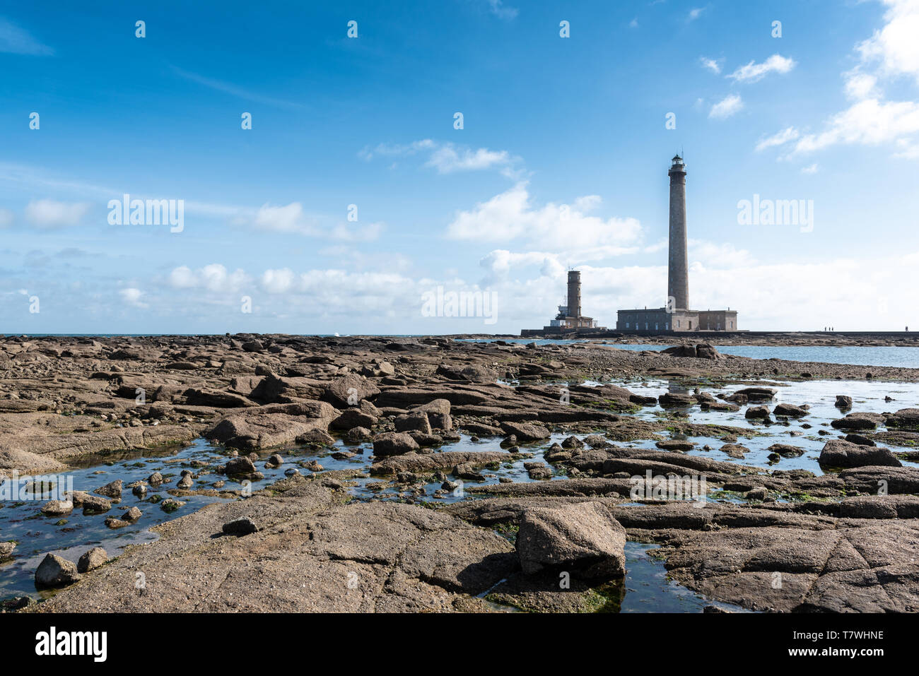 Lighthouse of Gatteville (50), Normandie, France Stock Photo