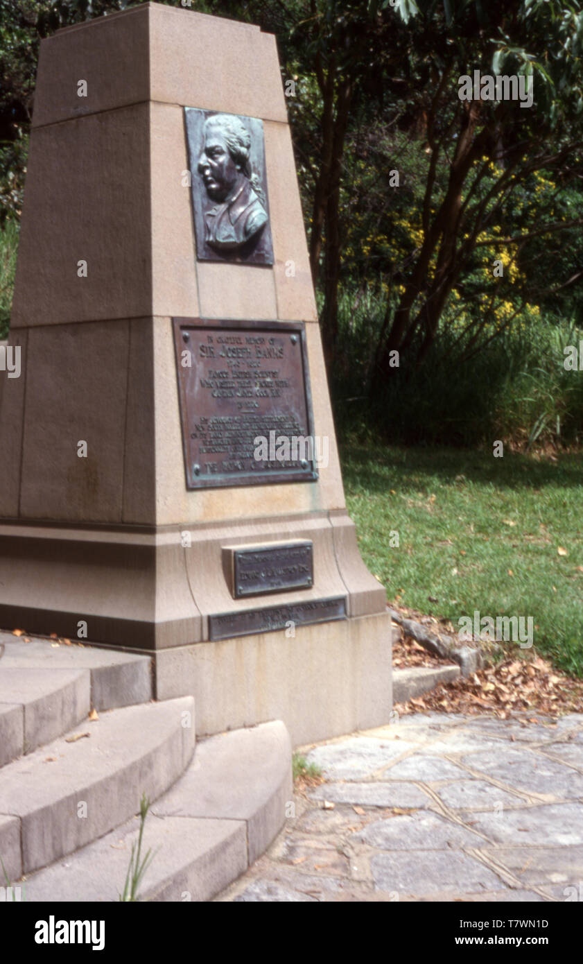 ST JOSEPH BANKS MEMORIAL Stock Photo Alamy