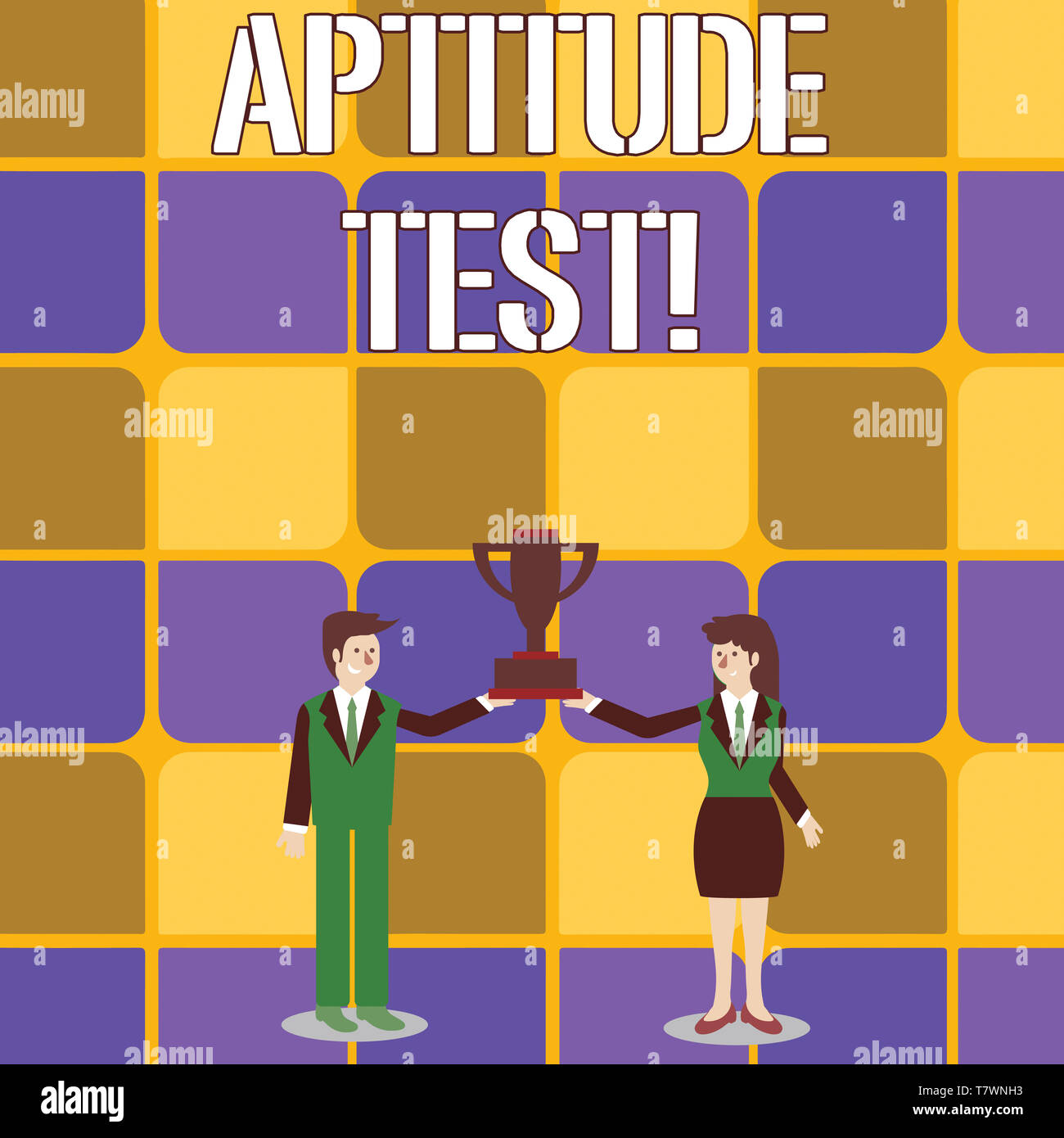 Conceptual Hand Writing Showing Aptitude Test Concept Meaning Designed To Determine A Demonstrating S Is Ability In A Particular Skill Man And Woman Stock Photo Alamy