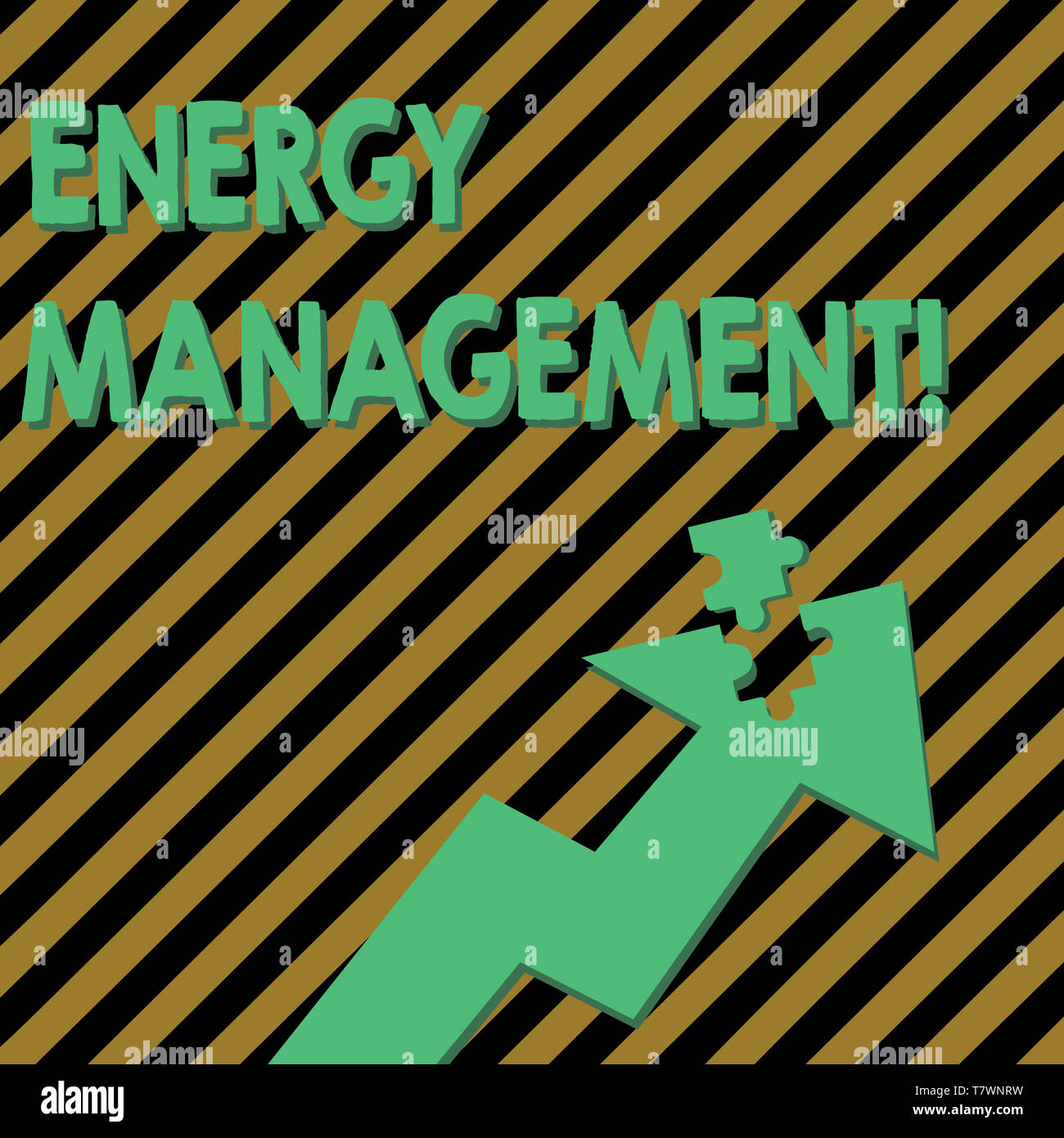 Conceptual hand writing showing Energy Management. Concept meaning way of tracking and monitoring energy to conserve usage Arrow Pointing Up with Deta Stock Photo