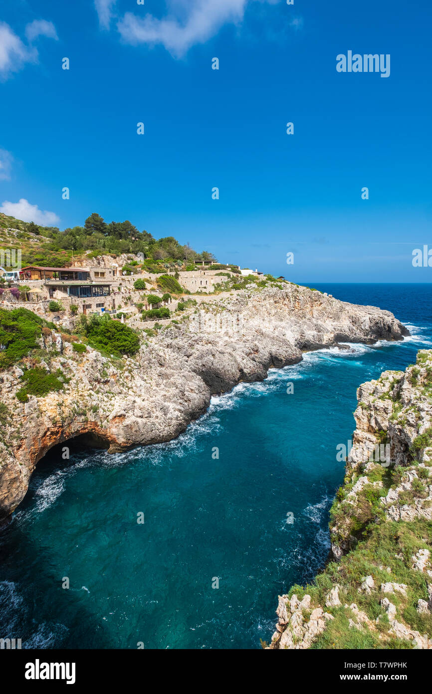 Italy, Apulia, Salento region, Gagliano del Capo, Ciolo canyon Stock Photo