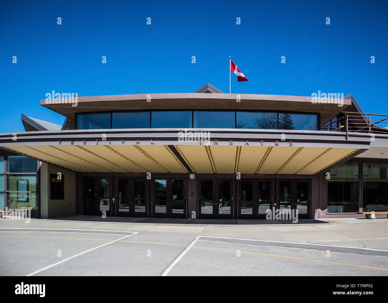 The entrance at Festival Theatre in Stratford, Ontario, Canada. South Lobby. Stock Photo