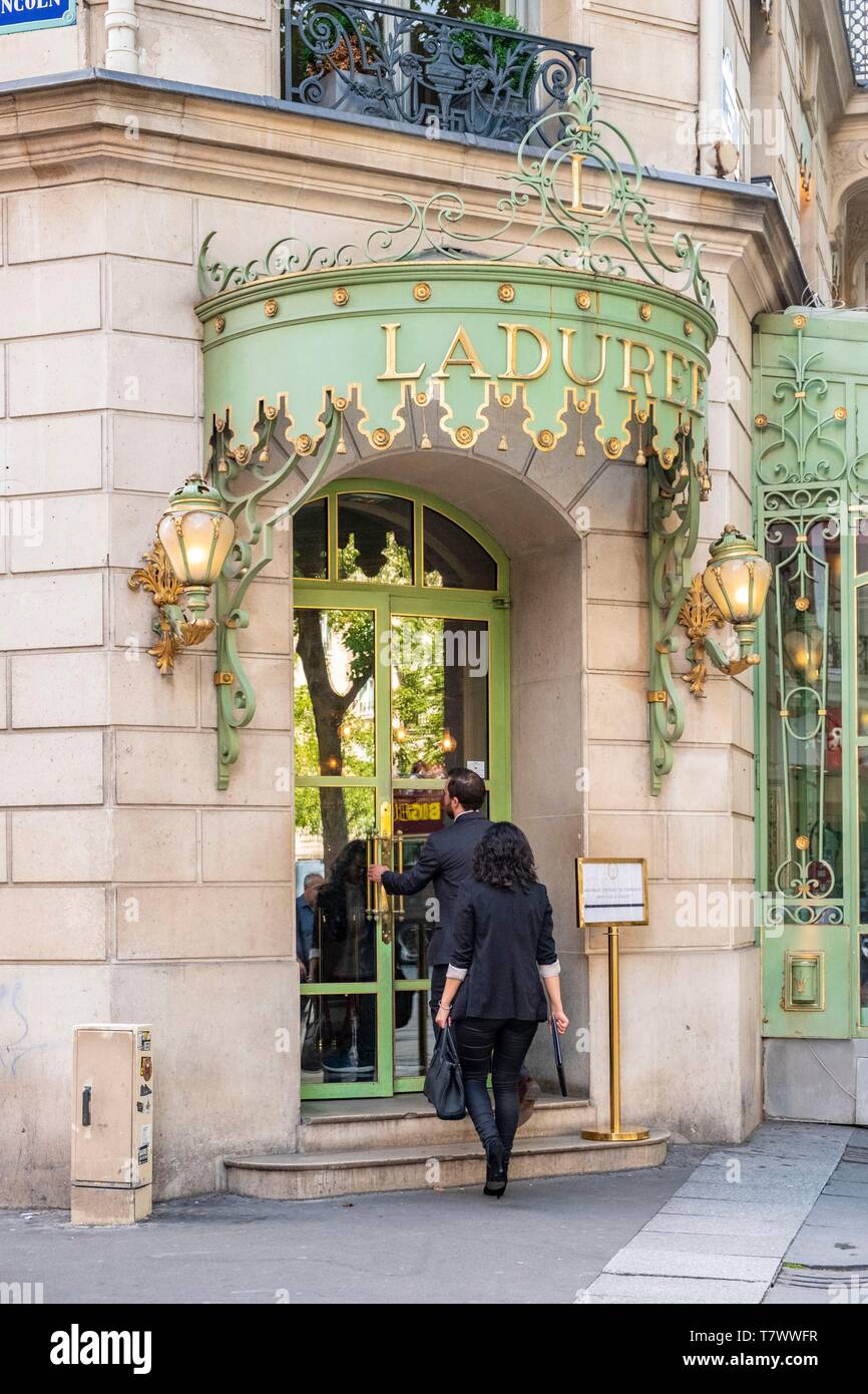 The Famous French Luxury Bakery And Sweets Shop La Duree On Champs Elysees  Avenue, Paris, France. Stock Photo, Picture and Royalty Free Image. Image  101633719.