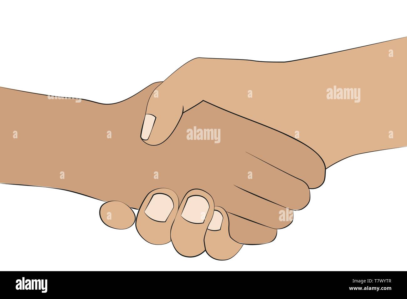 Men shaking hands emoji isolated on white Vector Image