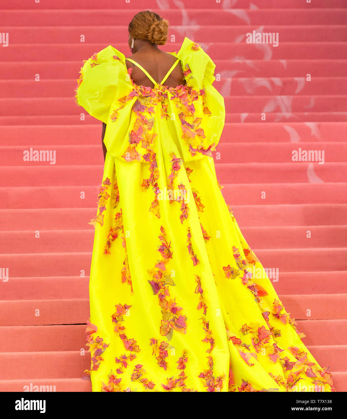 New York, NY - May 06, 2019: Serena Williams arrives for the 2019 Met Gala celebrating Camp: Notes on Fashion at The Metropolitan Museum of Art Stock Photo