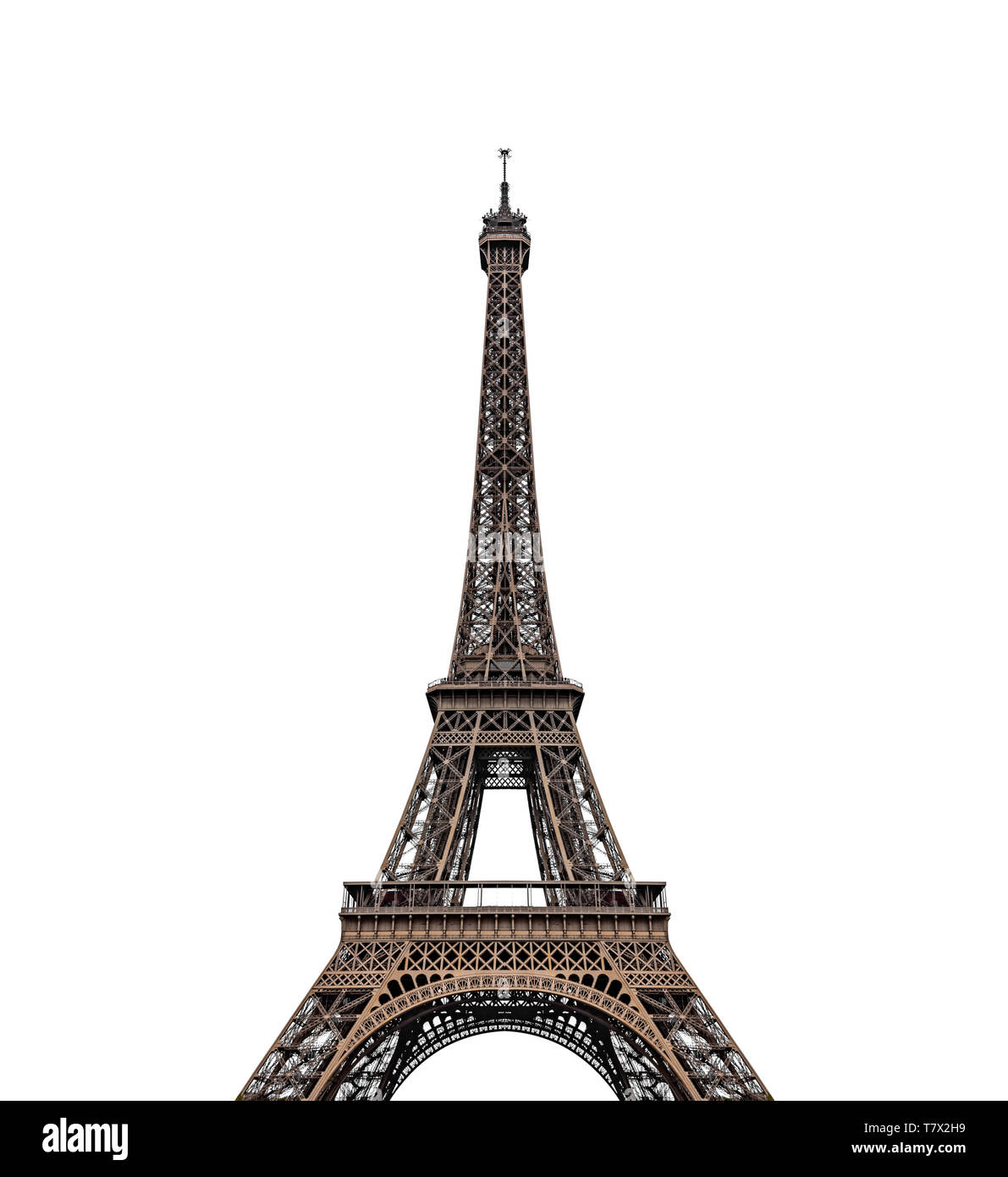 Eiffel tower isolated on a white background Stock Photo - Alamy