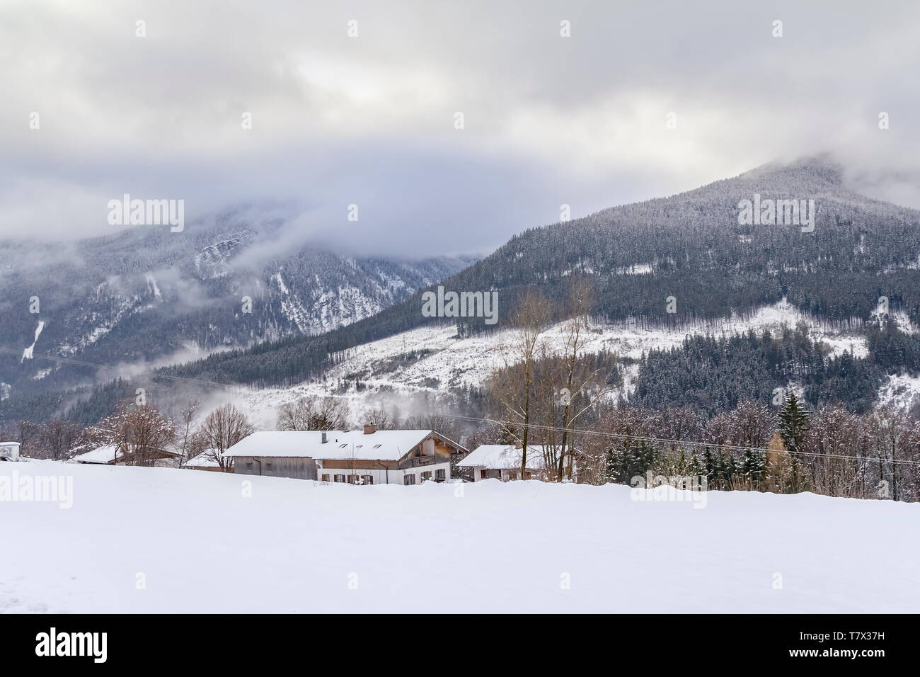 idyllic alpine scenery at the Berchtesgadener Land in Bavaria, Germany ...